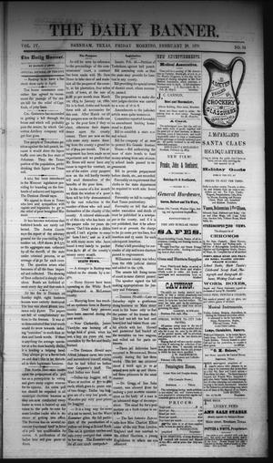 The Daily Banner. (Brenham, Tex.), Vol. 4, No. 51, Ed. 1 Friday, February 28, 1879