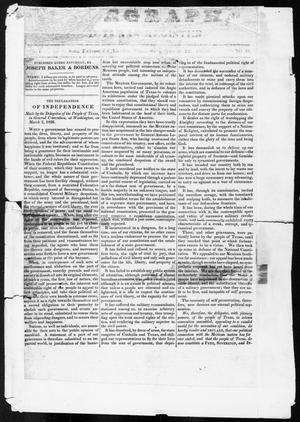 Telegraph and Texas Register (San Felipe de Austin [i.e. San Felipe], Tex.), Vol. 1, No. 19, Ed. 1, Saturday, March 12, 1836