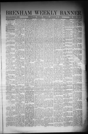 Primary view of object titled 'The Daily Banner. (Brenham, Tex.), Vol. 13, No. 32, Ed. 1 Friday, August 9, 1878'.