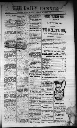 The Daily Banner. (Brenham, Tex.), Vol. 4, No. 185, Ed. 1 Tuesday, August 5, 1879