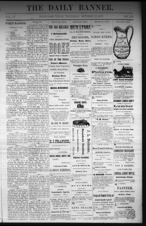 The Daily Banner. (Brenham, Tex.), Vol. 4, No. 253, Ed. 1 Thursday, October 23, 1879