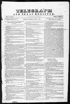 Telegraph and Texas Register (Houston, Tex.), Vol. 2, No. 21, Ed. 1, Thursday, June 8, 1837