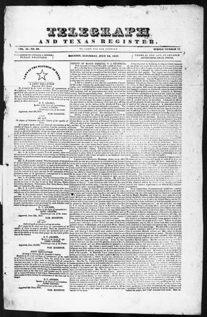 Telegraph and Texas Register (Houston, Tex.), Vol. 2, No. 26, Ed. 1, Saturday, July 15, 1837