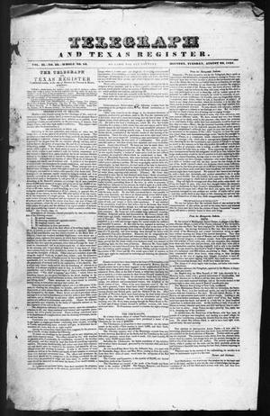 Telegraph and Texas Register (Houston, Tex.), Vol. 2, No. 32, Ed. 1, Tuesday, August 22, 1837