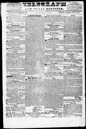 Telegraph and Texas Register (Houston, Tex.), Vol. 3, No. 9, Ed. 1, Saturday, February 10, 1838
