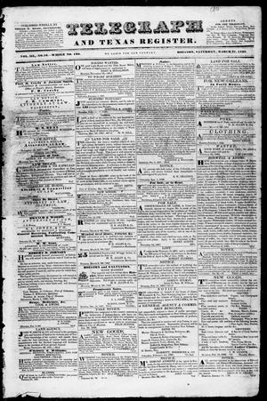 Primary view of Telegraph and Texas Register (Houston, Tex.), Vol. 3, No. 16, Ed. 1, Saturday, March 31, 1838