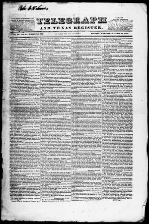Telegraph and Texas Register (Houston, Tex.), Vol. 3, No. 21, Ed. 1, Wednesday, April 25, 1838