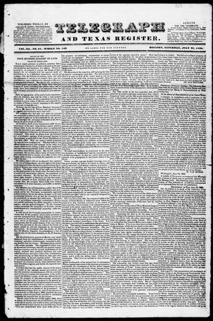 Telegraph and Texas Register (Houston, Tex.), Vol. 3, No. 48, Ed. 1, Saturday, July 28, 1838
