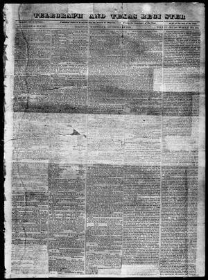 Primary view of object titled 'Telegraph and Texas Register (Houston, Tex.), Vol. 4, No. 19, Ed. 1, Wednesday, December 12, 1838'.