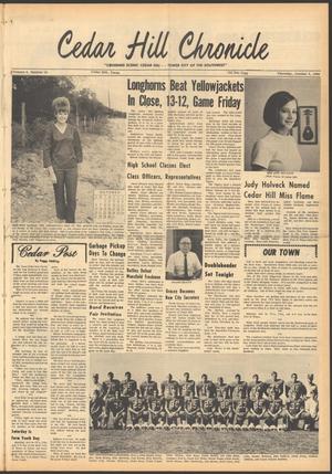 Primary view of object titled 'Cedar Hill Chronicle (Cedar Hill, Tex.), Vol. 4, No. 19, Ed. 1 Thursday, October 3, 1968'.
