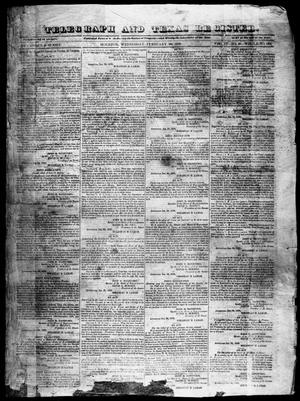 Primary view of Telegraph and Texas Register (Houston, Tex.), Vol. 4, No. 36, Ed. 1, Wednesday, February 20, 1839