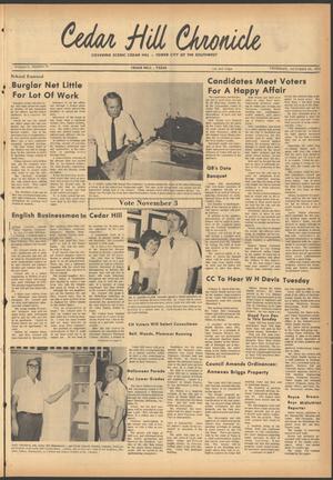 Cedar Hill Chronicle (Cedar Hill, Tex.), Vol. 6, No. 15, Ed. 1 Thursday, October 29, 1970