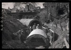 [Photograph of Drainage Pipe Construction]