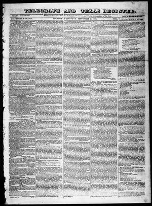 Telegraph and Texas Register (Houston, Tex.), Vol. 5, No. 11, Ed. 1, Wednesday, September 25, 1839