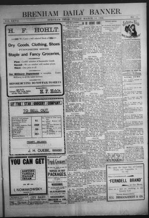 Brenham Daily Banner. (Brenham, Tex.), Vol. 27, No. 11, Ed. 1 Friday, March 14, 1902