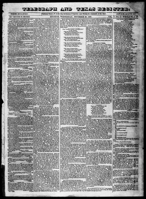 Telegraph and Texas Register (Houston, Tex.), Vol. 5, No. 11, Ed. 1, Wednesday, November 20, 1839