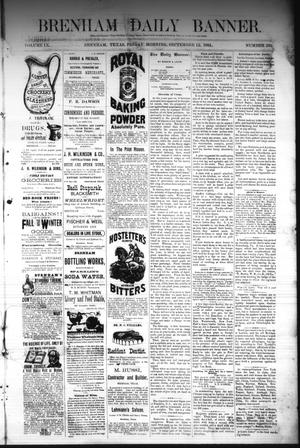 Brenham Daily Banner. (Brenham, Tex.), Vol. 9, No. 230, Ed. 1 Friday, September 12, 1884