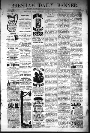 Brenham Daily Banner. (Brenham, Tex.), Vol. 9, No. 237, Ed. 1 Saturday, September 20, 1884