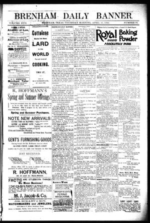 Brenham Daily Banner. (Brenham, Tex.), Vol. 17, No. 97, Ed. 1 Thursday, April 21, 1892