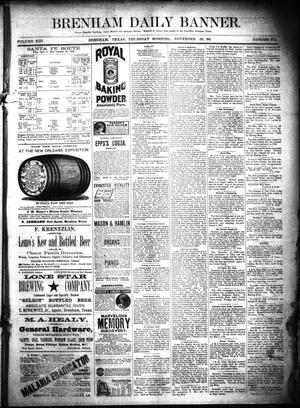 Brenham Daily Banner. (Brenham, Tex.), Vol. 13, No. 271, Ed. 1 Thursday, November 29, 1888