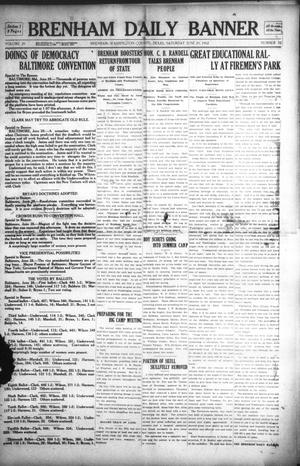 Brenham Daily Banner (Brenham, Tex.), Vol. 29, No. 82, Ed. 1 Saturday, June 29, 1912