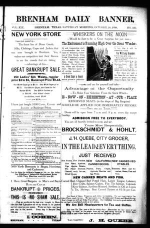 Brenham Daily Banner. (Brenham, Tex.), Vol. 19, No. 234, Ed. 1 Saturday, October 20, 1894
