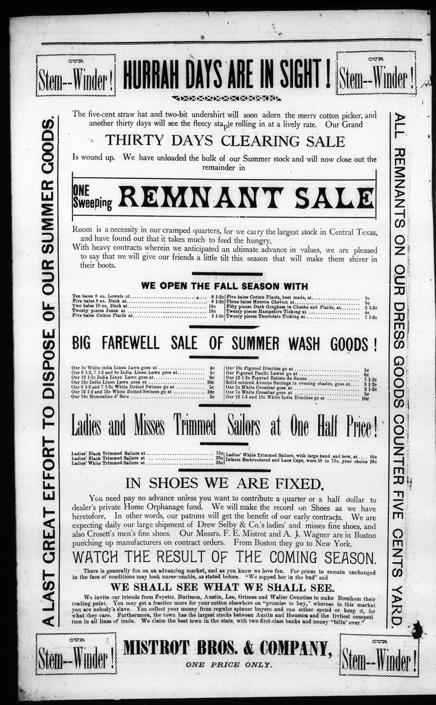 Brenham Daily Banner. (Brenham, Tex.), Vol. 20, No. 215, Ed. 1 Sunday, September 8, 1895
                                                
                                                    [Sequence #]: 8 of 8
                                                