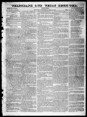 Primary view of object titled 'Telegraph and Texas Register (Houston, Tex.), Vol. 6, No. 24, Ed. 1, Wednesday, May 12, 1841'.