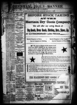 Primary view of object titled 'Brenham Daily Banner. (Brenham, Tex.), Vol. 22, No. 1, Ed. 1 Friday, January 1, 1897'.