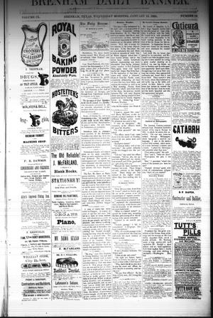 Brenham Daily Banner. (Brenham, Tex.), Vol. 9, No. 14, Ed. 1 Wednesday, January 16, 1884