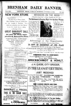 Brenham Daily Banner. (Brenham, Tex.), Vol. 19, No. 230, Ed. 1 Tuesday, October 16, 1894