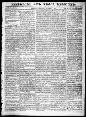 Primary view of object titled 'Telegraph and Texas Register (Houston, Tex.), Vol. 6, No. 40, Ed. 1, Wednesday, September 1, 1841'.