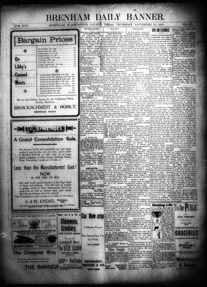Brenham Daily Banner. (Brenham, Tex.), Vol. 25, No. 271, Ed. 1 Thursday, November 22, 1900