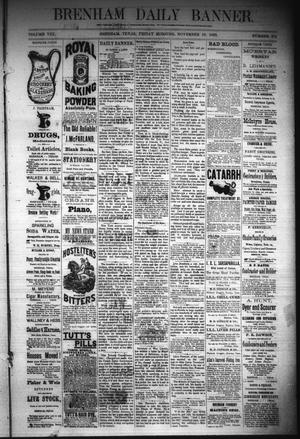 Primary view of object titled 'Brenham Daily Banner. (Brenham, Tex.), Vol. 8, No. 274, Ed. 1 Friday, November 16, 1883'.