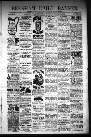 Brenham Daily Banner. (Brenham, Tex.), Vol. 9, No. 282, Ed. 1 Wednesday, November 12, 1884
