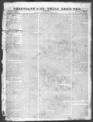 Primary view of object titled 'Telegraph and Texas Register (Houston, Tex.), Vol. 7, No. 28, Ed. 1, Wednesday, June 29, 1842'.