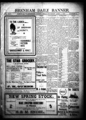 Brenham Daily Banner. (Brenham, Tex.), Vol. 25, No. 81, Ed. 1 Thursday, April 5, 1900