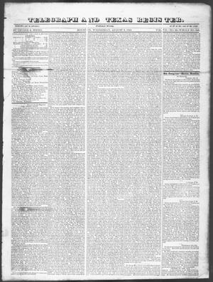 Primary view of object titled 'Telegraph and Texas Register (Houston, Tex.), Vol. 7, No. 33, Ed. 1, Wednesday, August 3, 1842'.