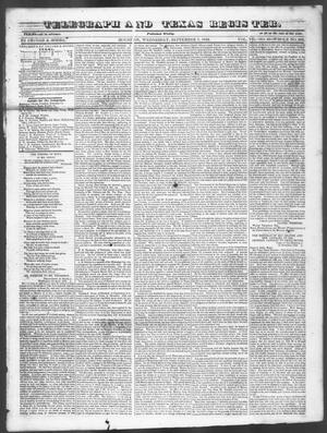 Telegraph and Texas Register (Houston, Tex.), Vol. 7, No. 38, Ed. 1, Wednesday, September 7, 1842