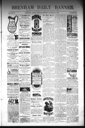 Brenham Daily Banner. (Brenham, Tex.), Vol. 9, No. 266, Ed. 1 Friday, October 24, 1884