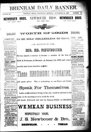 Brenham Daily Banner. (Brenham, Tex.), Vol. 12, No. 219, Ed. 1 Wednesday, September 21, 1887