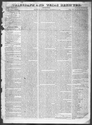 Primary view of object titled 'Telegraph and Texas Register (Houston, Tex.), Vol. 7, No. 52, Ed. 1, Wednesday, December 14, 1842'.