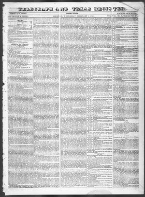 Telegraph and Texas Register (Houston, Tex.), Vol. 8, No. 7, Ed. 1, Wednesday, February 1, 1843