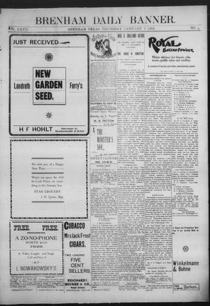 Brenham Daily Banner. (Brenham, Tex.), Vol. 27, No. 8, Ed. 1 Thursday, January 9, 1902