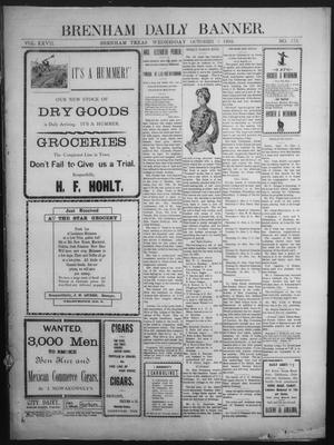 Brenham Daily Banner. (Brenham, Tex.), Vol. 27, No. 175, Ed. 1 Wednesday, October 1, 1902