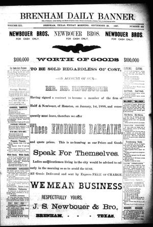 Brenham Daily Banner. (Brenham, Tex.), Vol. 12, No. 221, Ed. 1 Friday, September 23, 1887