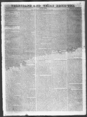 Primary view of object titled 'Telegraph and Texas Register (Houston, Tex.), Vol. 8, No. 32, Ed. 1, Wednesday, July 26, 1843'.