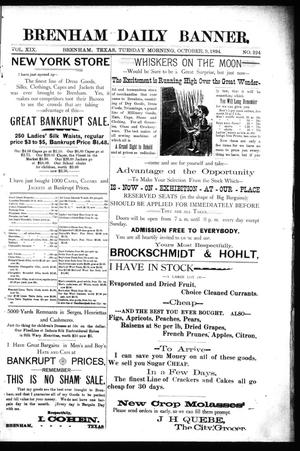 Brenham Daily Banner. (Brenham, Tex.), Vol. 19, No. 224, Ed. 1 Tuesday, October 9, 1894