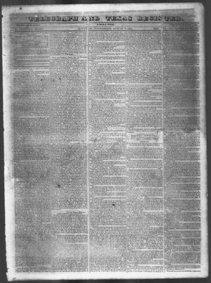 Primary view of object titled 'Telegraph and Texas Register (Houston, Tex.), Vol. 8, No. 34, Ed. 1, Wednesday, August 9, 1843'.