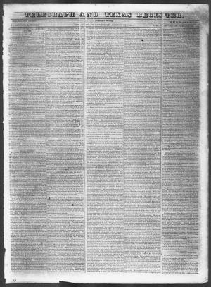 Primary view of object titled 'Telegraph and Texas Register (Houston, Tex.), Vol. 8, No. 36, Ed. 1, Wednesday, August 23, 1843'.